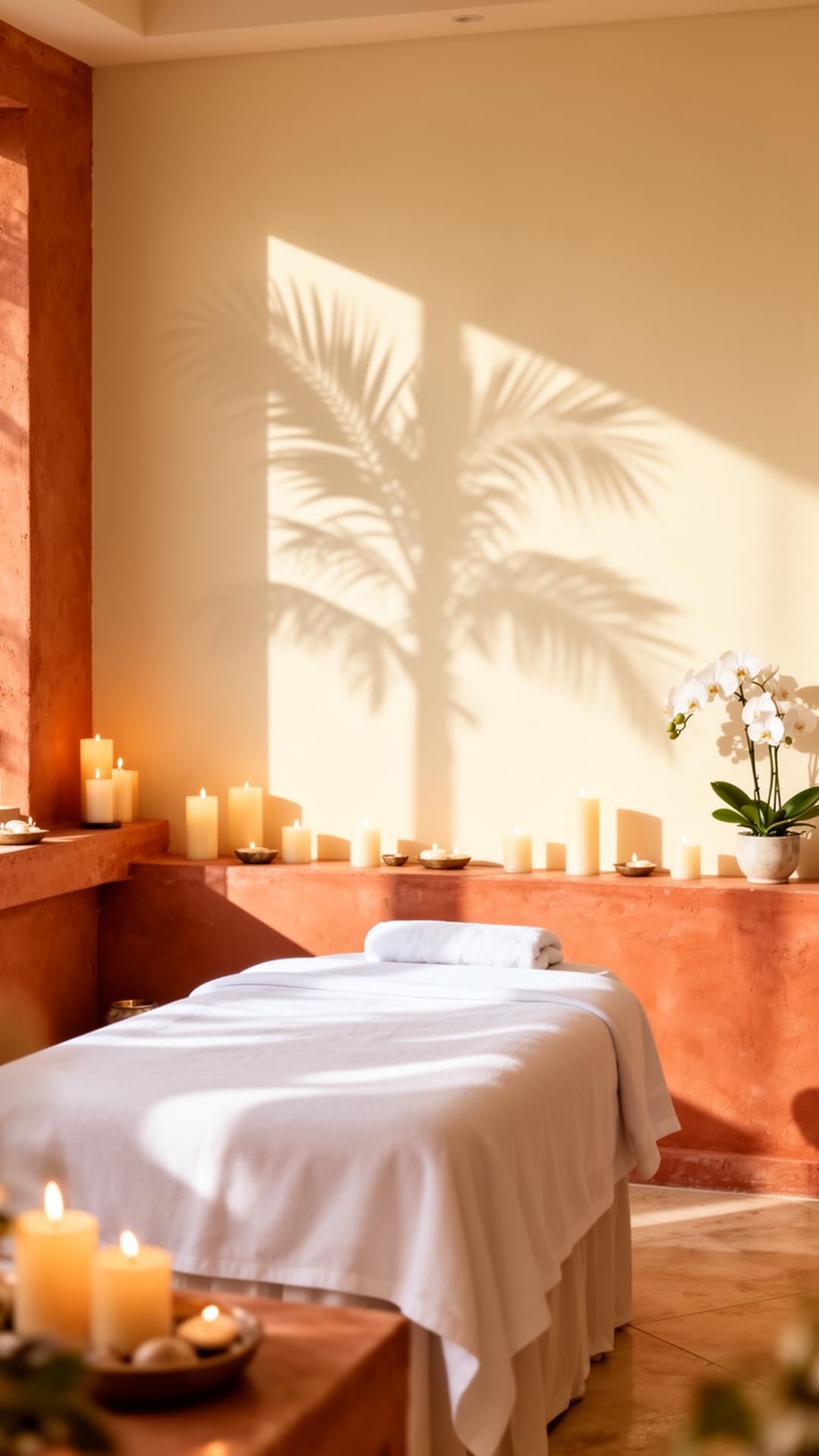 Sala iluminada con velas